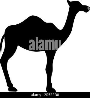 Camel black silhouette simple design vector illustration Stock Vector