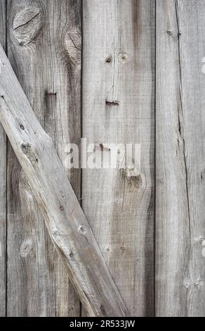 Close up photo of old wooden door, background or wallpaper. Stock Photo