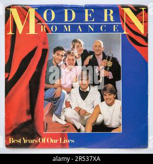 Picture cover of the seven inch single version of Best Years of Our Lives by Modern Romance, which was released in 1982 Stock Photo