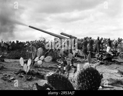 Schwere Feldhaubitze sFH 18 15 cm Wehrmacht Heer 3. Reich - Heavy Field Howitzer Model 18 15cm / 150mm German Army / Nazi Germany Stock Photo