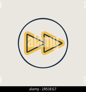 Play next track button vector icon. Graph symbol for music and sound web site and apps design, logo, app, UI Stock Vector