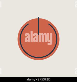 Power button vector flat isolated icon. Graph symbol for music and sound web site and apps design, logo, app, UI Stock Vector