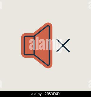 Sound on off vector isolated icon. Volume. Mute button. Graph symbol for music and sound web site and apps design, logo, app, UI Stock Vector