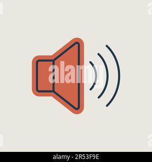 Max volume high vector icon. Graph symbol for music and sound web site and apps design, logo, app, UI Stock Vector
