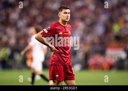 Budapest, Hungary. 31st May, 2023. Paulo Dybala (21) of Roma seen during the UEFA Europa League final between Sevilla and Roma at the Puskas Arena in Hungary. (Photo Credit: Gonzales Photo/Alamy Live News Stock Photo