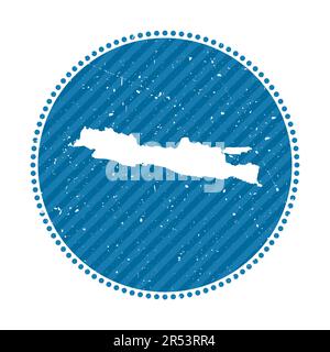 Java Insignia Java sticker. Travel rubber stamp with map of island, vector ...
