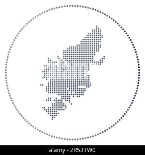 Lewis and Harris icon. Island map on dark background. Stylish Lewis and ...
