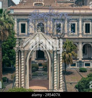 The Benedictine monastery of Saint Nicolo' l'Arena, Catania, Sicily, Italy Stock Photo