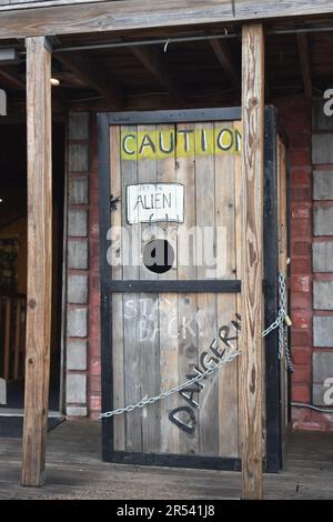 St Robert, Missouri, MO, United States, US - May 31, 2023: Uranus Fudge Factory, a tourist attraction located off of I44, Old Route 66. Stock Photo