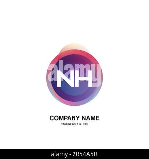 initial logo With Colorful Circle template vector Stock Vector