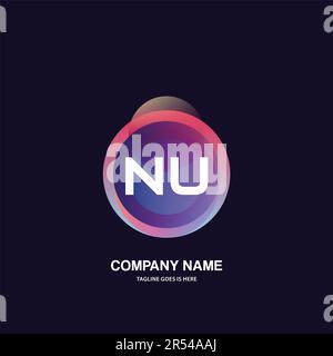 initial logo With Colorful Circle template vector Stock Vector