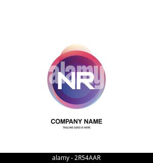 initial logo With Colorful Circle template vector Stock Vector