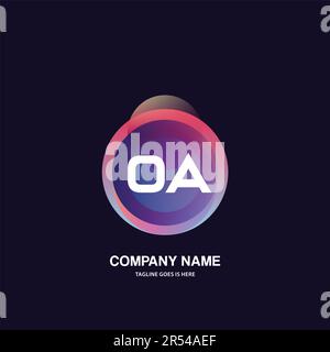 initial logo With Colorful Circle template vector Stock Vector