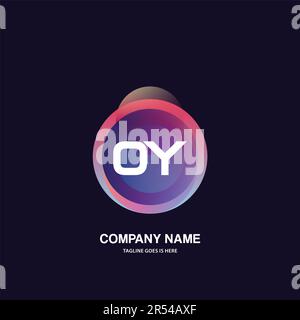 OY initial logo With Colorful Circle template Stock Vector Image & Art ...