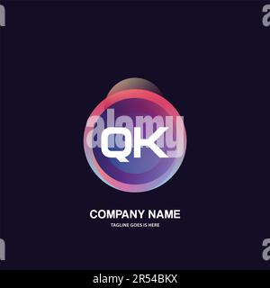 initial logo With Colorful Circle template vector Stock Vector