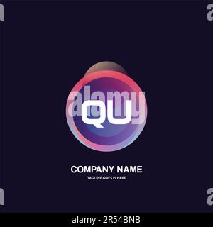 initial logo With Colorful Circle template vector Stock Vector