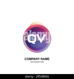 initial logo With Colorful Circle template vector Stock Vector