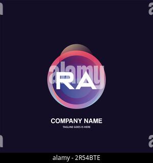 initial logo With Colorful Circle template vector Stock Vector