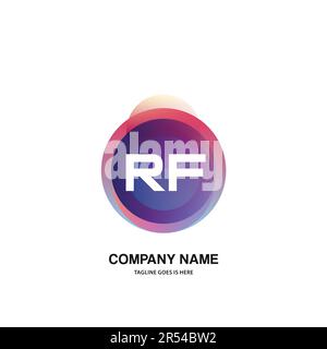 initial logo With Colorful Circle template vector Stock Vector