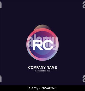 initial logo With Colorful Circle template vector Stock Vector