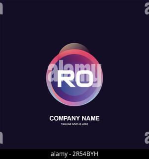 initial logo With Colorful Circle template vector Stock Vector