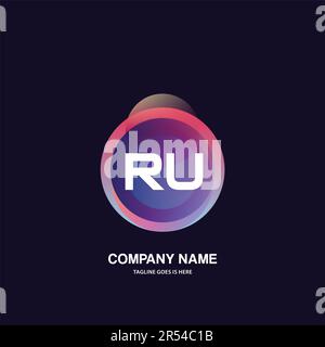 initial logo With Colorful Circle template vector Stock Vector