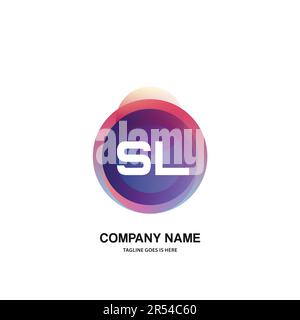 initial logo With Colorful Circle template vector Stock Vector