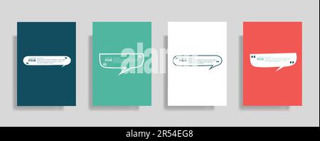 Quotes frame blank templates set, commas, note, message, citation empty, speech bubbles and comment Stock Vector