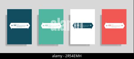 Quotes frame blank templates set, commas, note, message, citation empty, speech bubbles and comment Stock Vector