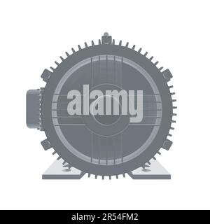 Electric motor rotor. Electric motor polygonal on a white background ...