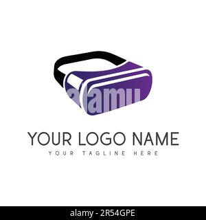 Virtual Reality Glasses VR Glasses Logotype Stock Vector