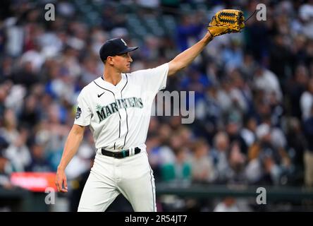 Seattle Mariners starting pitcher George Kirby throws against the New York  Yankees during a baseball game Wednesday, May 31, 2023, in Seattle. (AP  Photo/Lindsey Wasson Stock Photo - Alamy