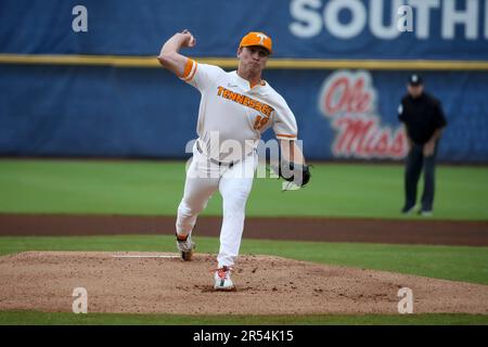 HOOVER, AL - MAY 23: Tennessee Volunteers catcher Cal Stark (30) during the  2023 SEC Baseball Tournament game between the Tennessee Volunteers and the  Texas A&M Aggies on May 23, 2023 at