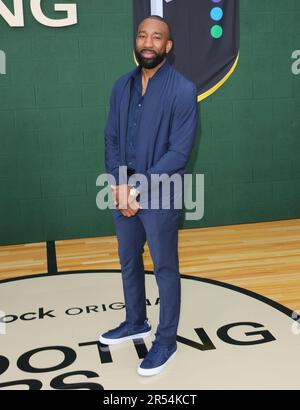 Westwood, USA. 31st May, 2023. Lil Dru Joyce III arrives at The Shooting Stars Premiere held at The Regency Village theatre in Westwood, CA on Wednesday, May 31, 2023. (Photo By Juan Pablo Rico/Sipa USA) Credit: Sipa USA/Alamy Live News Stock Photo