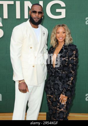 LeBron James arrives at The Shooting Stars Premiere held at The Regency ...