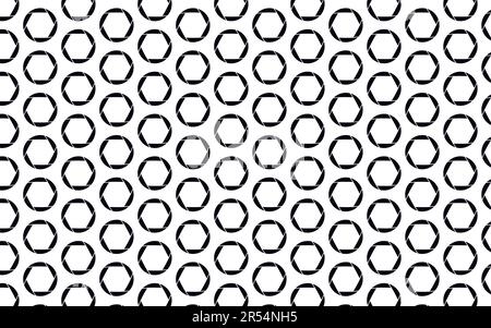 Black, beautiful, round camera diaphragm on white background, seamless texture. Pattern. Vector illustration. Stock Vector