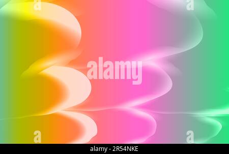 Abstract texture of unusual beautiful luminous light airy bright waves of lines of energetic magical magical multicolored overflowing. The background. Stock Vector