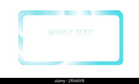 Blue silver metallic shiny radiant frame with overflows, ebbs abstract cosmic magical magical beautiful unusual on a white background and text simple. Stock Vector