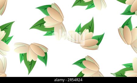 Pile of nuts pistachios vector illustration seamless pattern background. Stock Vector