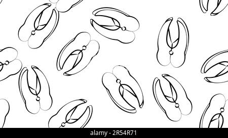 Salmon Slice Cooked In Restaurant Or Home Seamless Pattern. Stock Vector