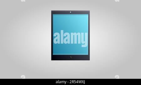 Digital modern touchscreen tablet on a white background. Vector illustration. Stock Vector