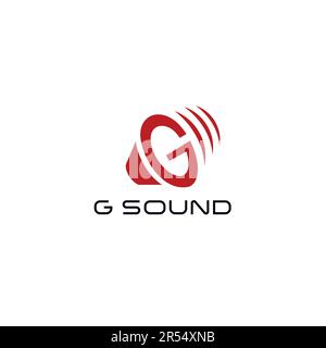 G Sound Logo. Letter G Audio Logo Design Stock Vector