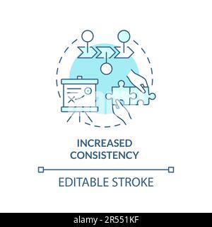 Increased consistency turquoise concept icon Stock Vector