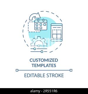 Customized templates turquoise concept icon Stock Vector