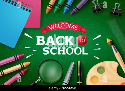 Back To School Welcome Back Students Coloring Page Stock Vector Image ...
