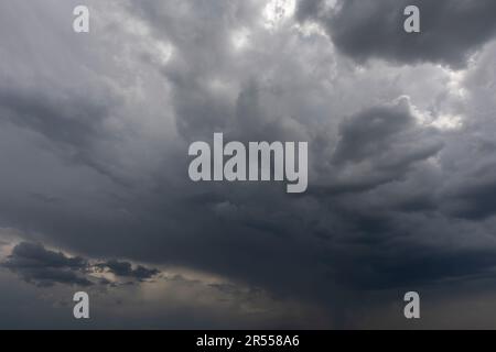 Thunderstorm sky background overlay. Ideal for sky replacement, screen saver or any other application Stock Photo