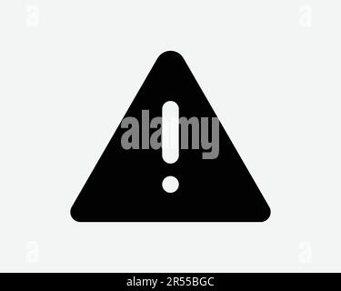 Alert Triangle Icon Icon. Hazard Danger Attention Risk Safety Caution Exclamation Sign Symbol Black Artwork Graphic Illustration Clipart EPS Vector Stock Vector