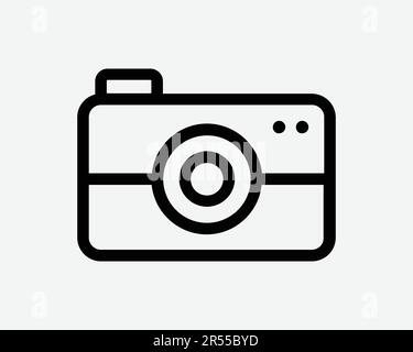 Camera Icon Photo Image Photography Media Lens Picture Capture Flash Device Tech Pic Sign Symbol Black Artwork Graphic Illustration Clipart EPS Vector Stock Vector