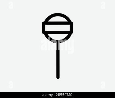 Lolly Icon. Lollipop Stick Candy Sweet Treat Sugar Dessert Childhood Confectionery Sign Symbol Black Artwork Graphic Illustration Clipart EPS Vector Stock Vector