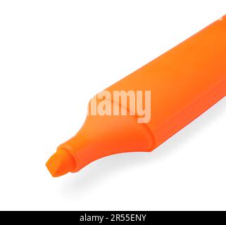 https://l450v.alamy.com/450v/2r55eny/bright-orange-marker-isolated-on-white-closeup-2r55eny.jpg